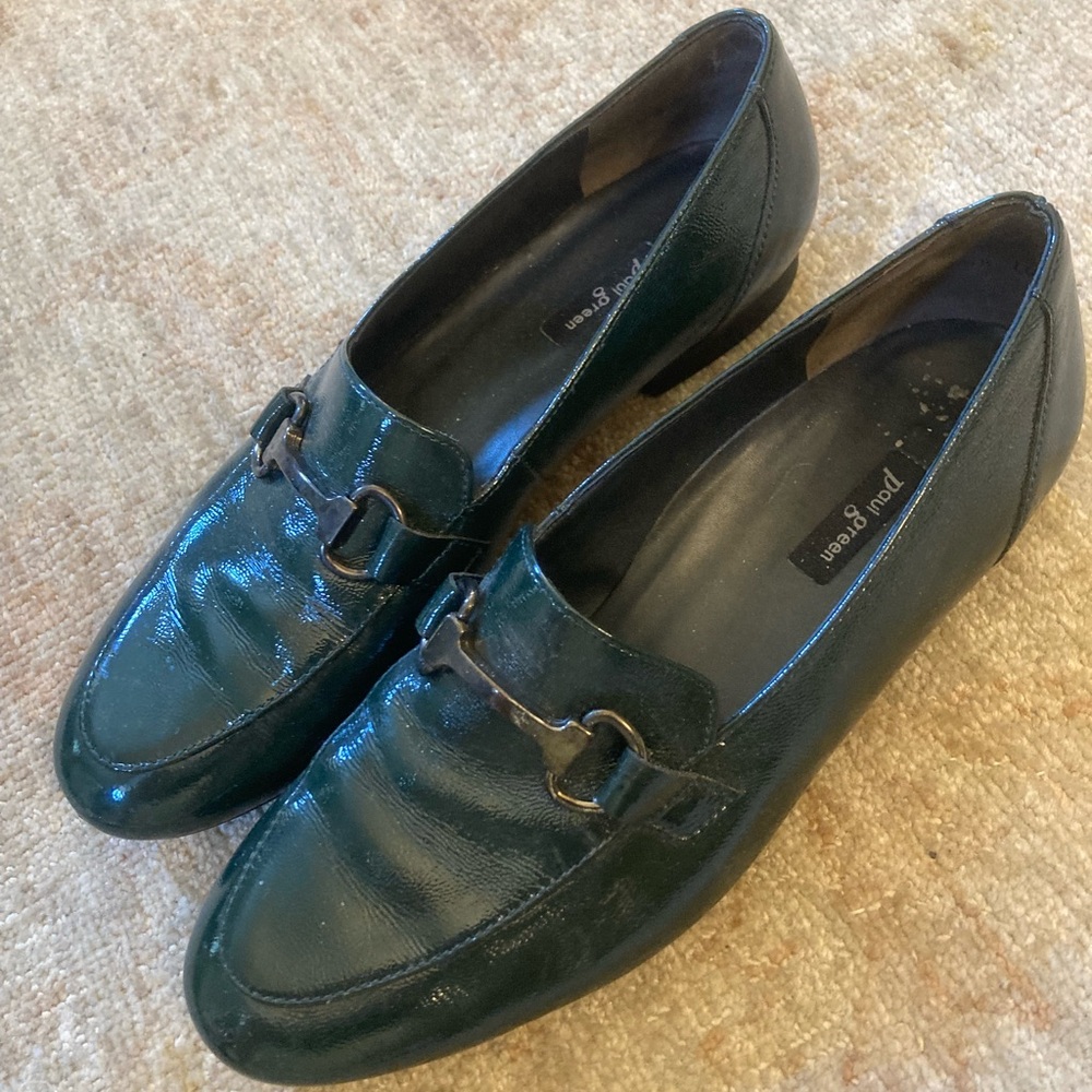 Paul Green Dark Green Patent Leather Loafers